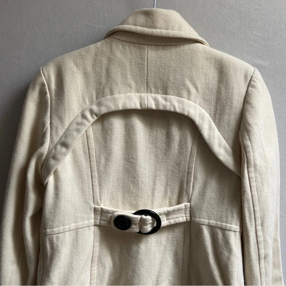 Guess wool blend button trench jacket coat Sz XS - Picture 8 of 14